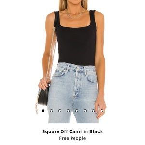 Free People Square off Cami - Black